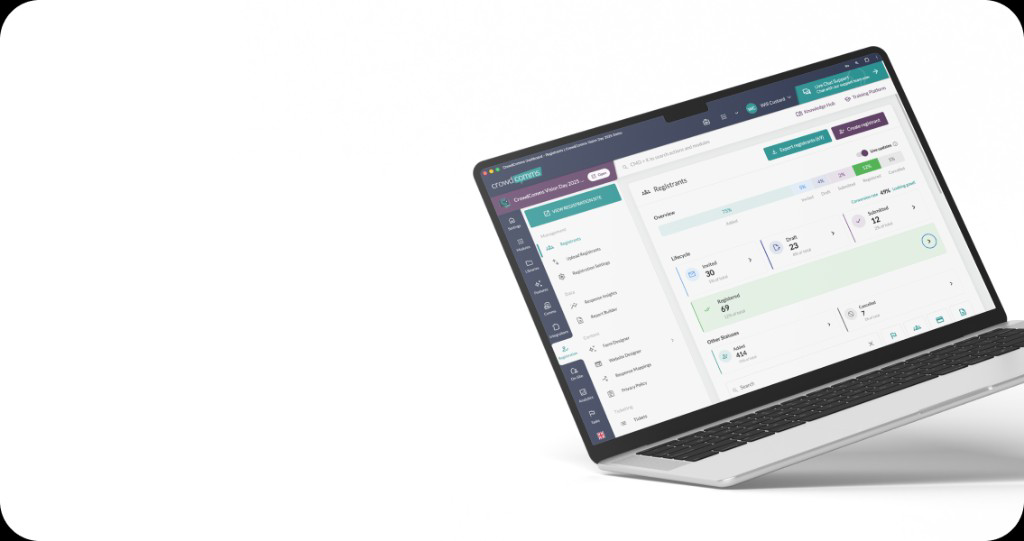 Real-time registration dashboards